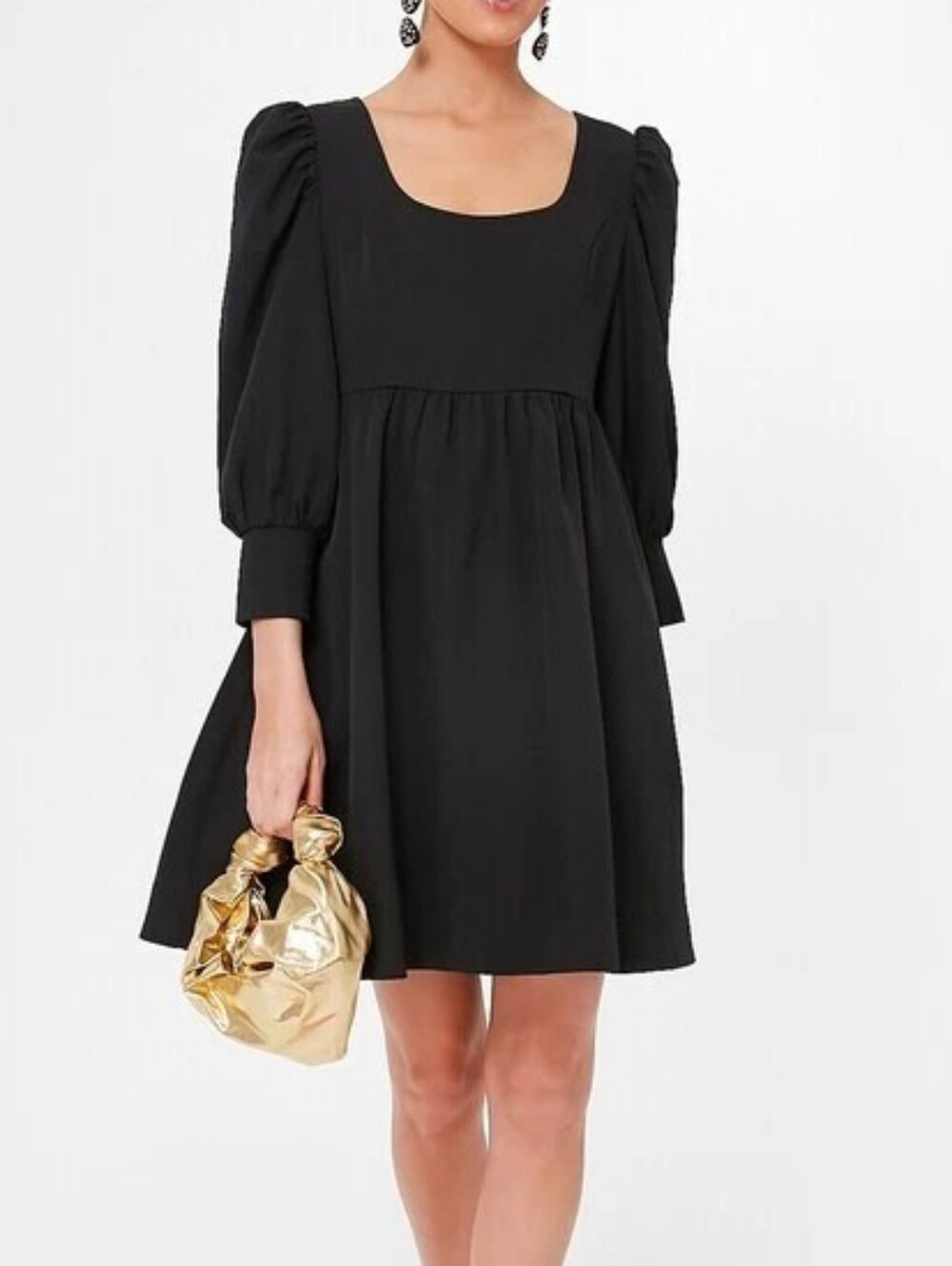 $198 TUCKERNUCK | Pomander Place Andie Puff Sleeve Long Sleeve Mini Dress Small